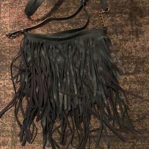 Green Faux Leather Crossbody Purse